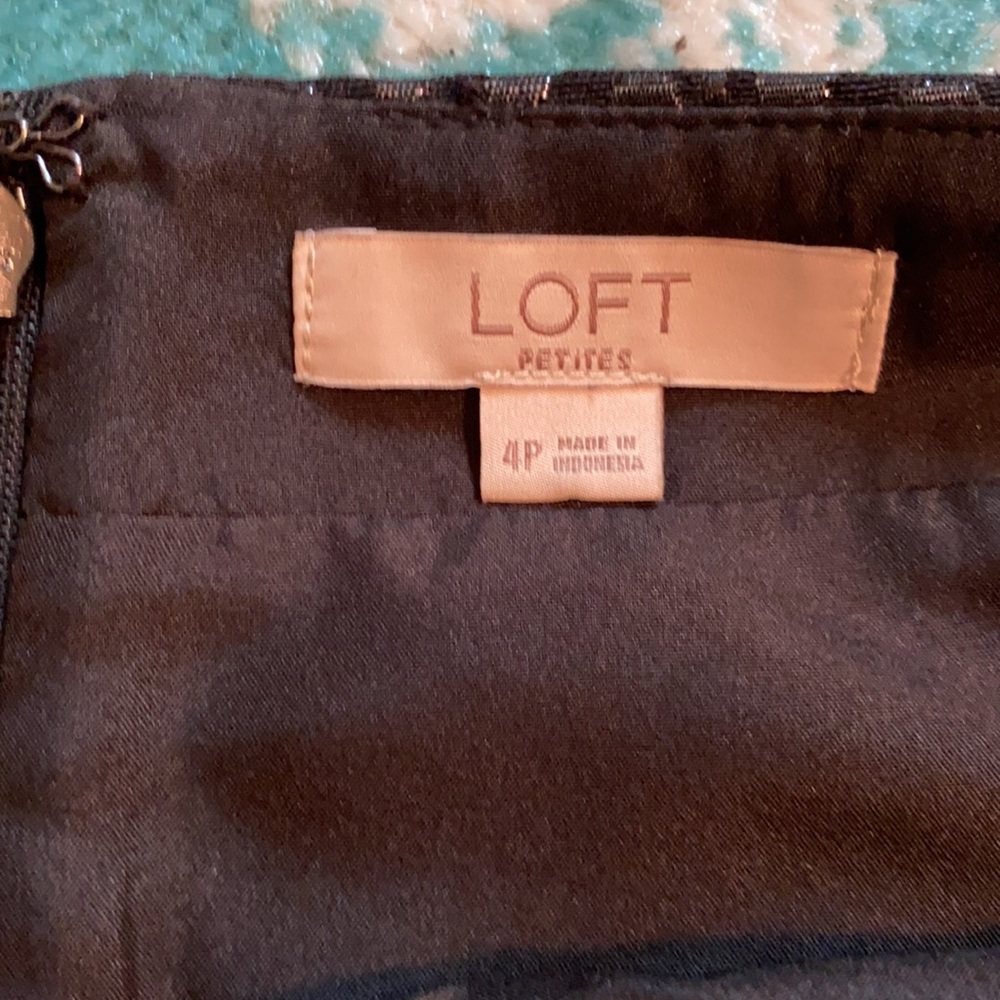 LOFT Black Shimmery Skirt - Picture 5 of 7